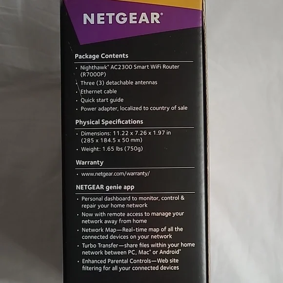 Netgear Nighthawk AC2300 Smart WiFi Router (Model #R7000P) - Picture 6 of 12